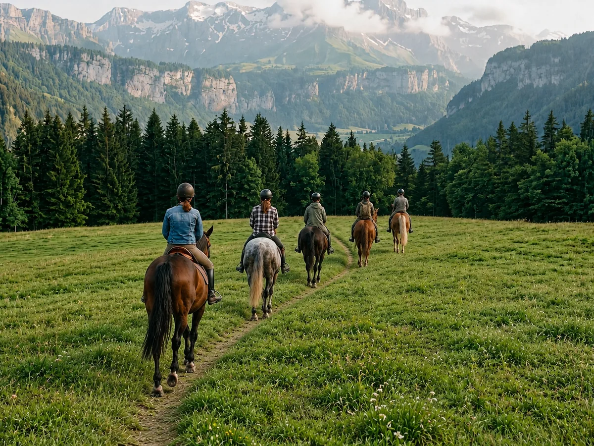 Balade à cheval en Savoie, autour de Bourgneuf