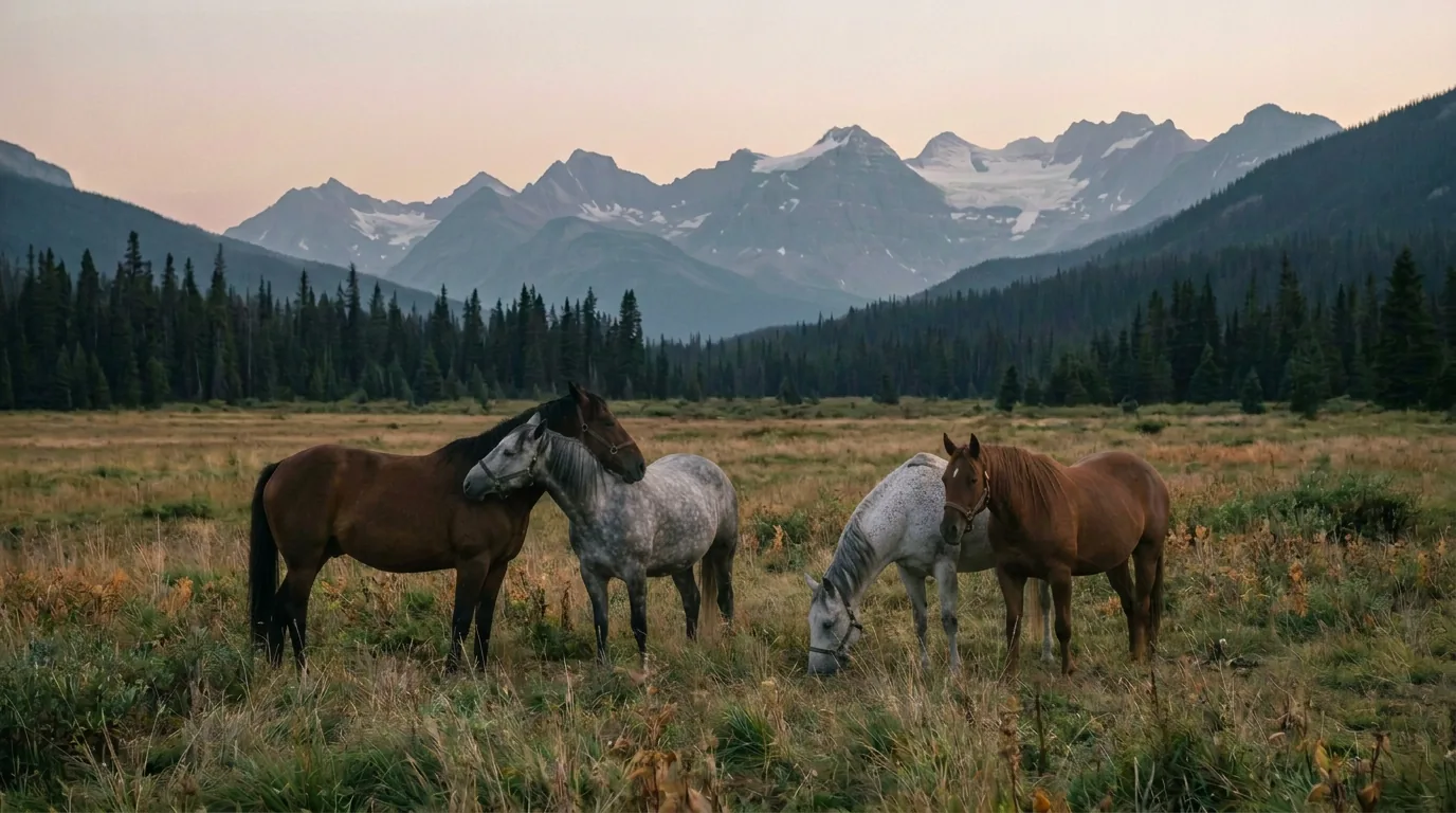 Chevaux en liberté, Haras des Diligences, Savoie